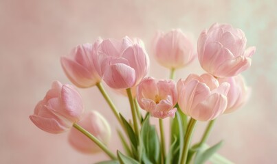 Fototapeta premium A bouquet of pink flowers in a vase
