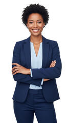 Professional business woman in suit smiling portrait for corporate headshot and leadership profile photo