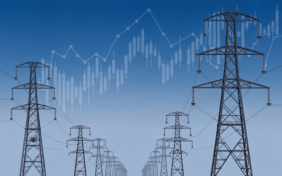 Abstract Graph Showing Electricity Price Over Power	