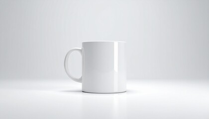Fototapeta premium Plain White Mug Mockup on Bright Background