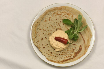 close up shot of food arranged on a dish
