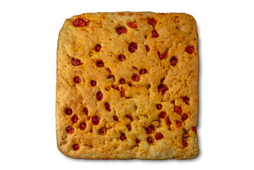Apulian focaccia isolated