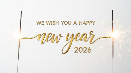 Sparkling Sparklers Illuminate a Joyful New Year’s Greeting, perfect for ushering in the New Year.  vector illustration