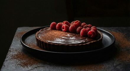 Chocolate raspberry torte