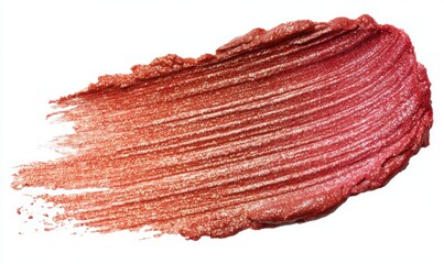 A brush stroke of red and pink makeup