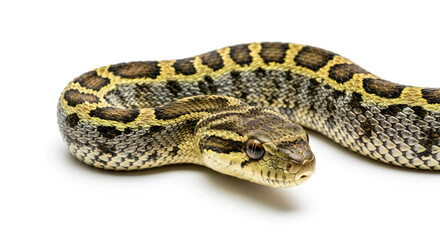 Fototapeta premium close up of a snake on white