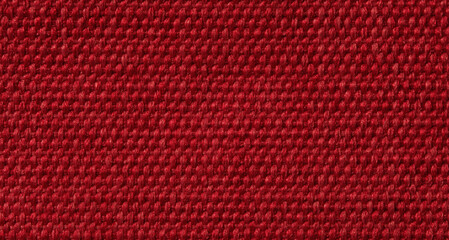 Closeup of Red Synthetic Fabric Texture