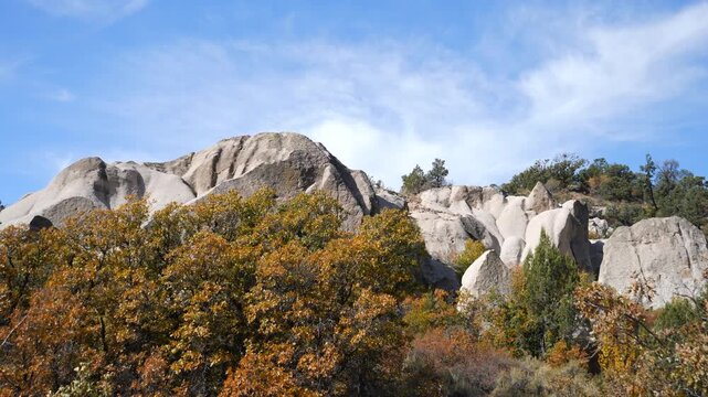 Beautiful rocks and autumn foliage at Beaver Dam State Park near Panaca, Nevada