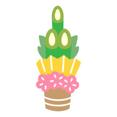 かわいい門松のイラスト素材