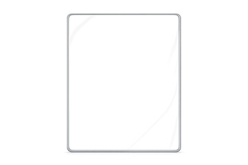 Fototapeta premium Glass screen providing a clear rectangular frame for content display. Easy to use with its realistic reflections