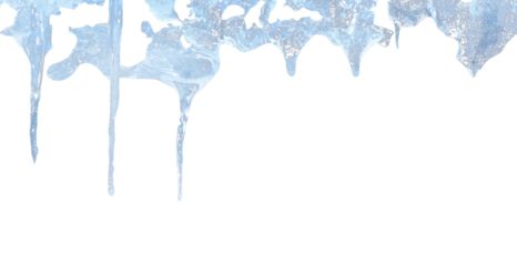 hanging transparent icicles with highlights