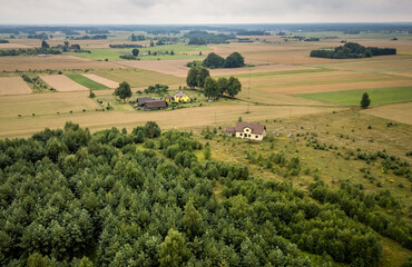 Fototapeta premium Countryside near Leipalingis town, Druskininkai Municipality, Alytus County of Lithuania