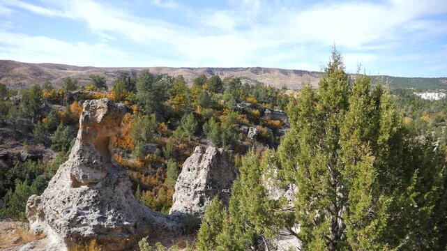 Beautiful rocks and autumn foliage at Beaver Dam State Park near Panaca, Nevada