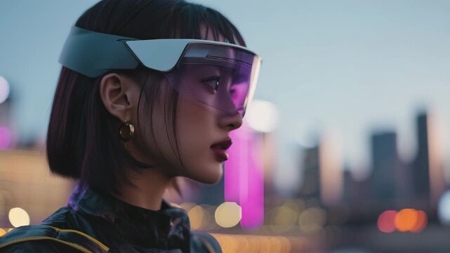 近未来へ視線を向ける女性の横顔