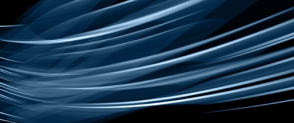 blue abstract background with flowing lines and halftone texture 
