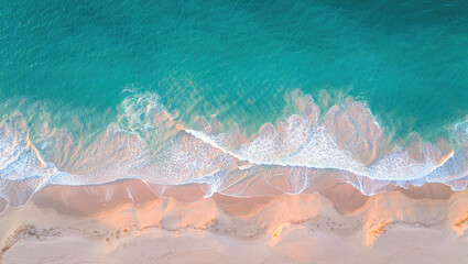 beauty blue sea from up background