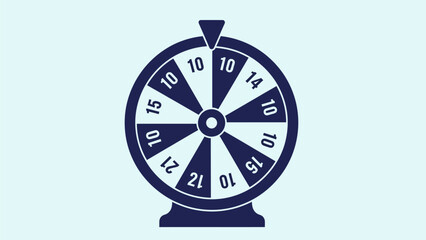 Vector Spin Wheel Game – Numbered Lucky Wheel Illustration