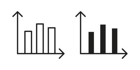 Bar chart icons Symbol, logo illustration. icon concept for web design © John