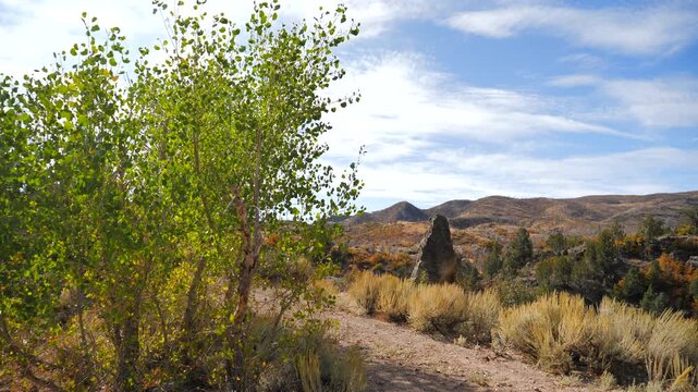 Beautiful rocks and autumn foliage at Beaver Dam State Park near Panaca, Nevada