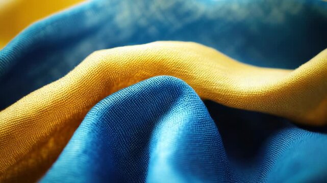 Yellow and Blue Fabric