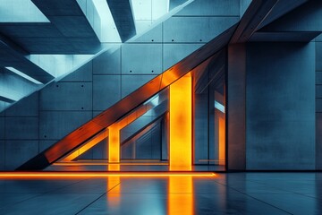 Futuristic Architecture with Striking Light and Shadow Play.