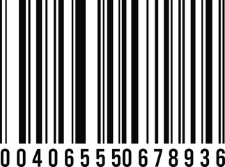 Barcode, Vector barcode with numbers.