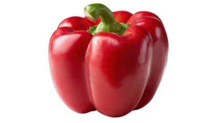 Vibrant red bell pepper offering a healthy and raw food ingredient, ideal for cooking, diets, and fresh culinary concepts