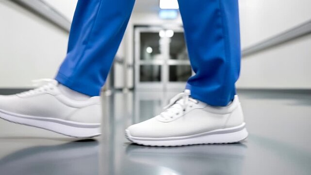 Nurse Walking Down Hallway