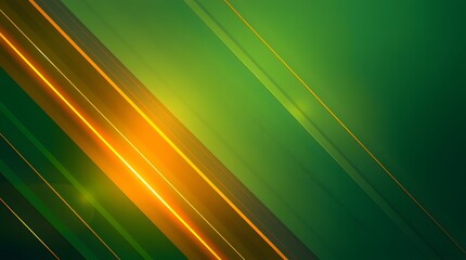 Abstract background featuring vibrant diagonal golden light streaks across a deep gradient of rich emerald and lime green hues