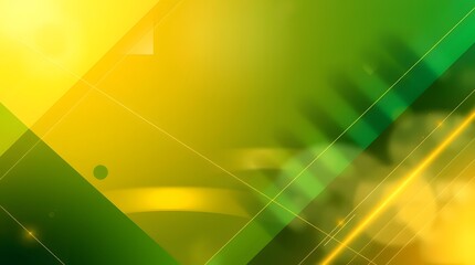 Vibrant abstract background featuring dynamic diagonal lines and a bright yellow to deep green color gradient transition