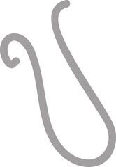 Curved Hook Line Symbol