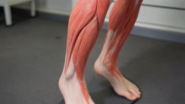 Anatomical Visualization of Lower Leg and Foot Musculature in Motion.