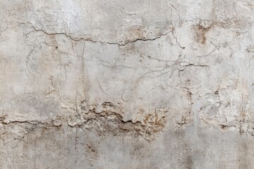 Obraz premium Aged, textured concrete surface with deep cracks and crumbling plaster