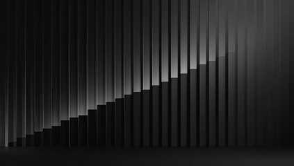 Dark, textured surface with rising vertical elements under dramatic lighting