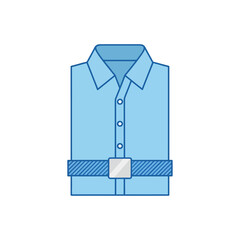 Folded shirt with belt portraying style perfect for fashion blogs illustrating clothing design promoting apparel sales casual wear everyday essentials.