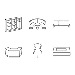 furniture arrangement outlining interior design elements showcasing modern layout for reception areas office spaces and lounge areas for corporate branding.