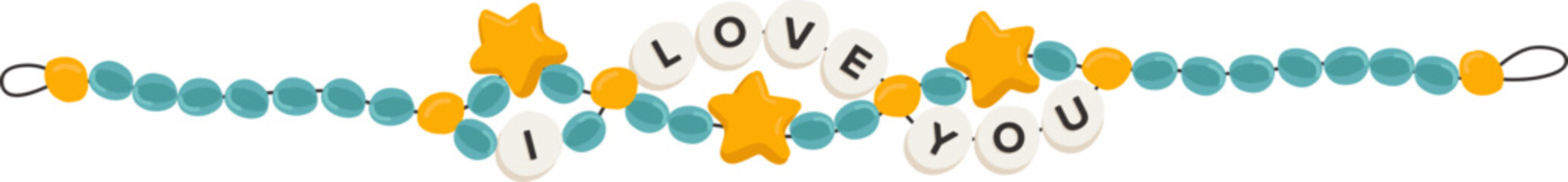 Beaded Bracelet Love Lettering