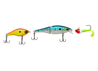 Fishing Lures on White Background