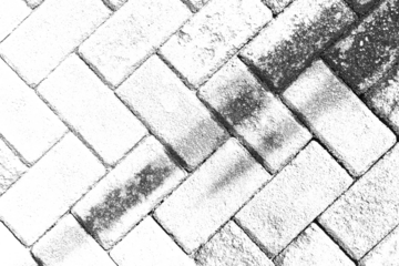 Distressed Gray Paving Block with Grunge Texture Overlay