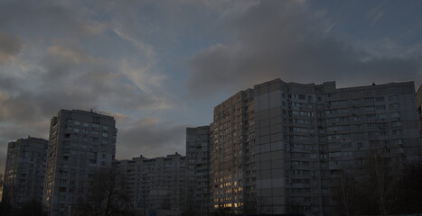 Fototapeta premium clouds over the city
