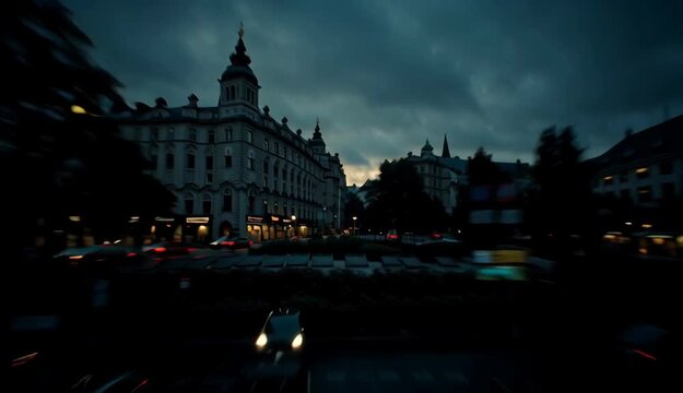 Vienna Austria Nightscape Cityscape, Urban Scene, Architecture