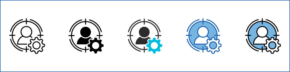 Personalization Single Icon Multistyle Illustration