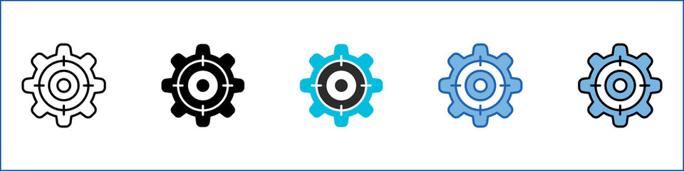 Targeting Single Icon Multistyle Illustration