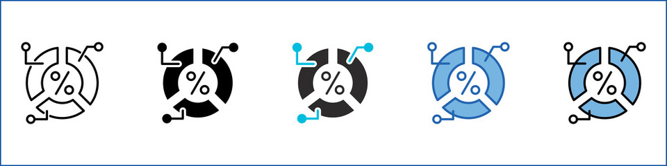 Segmentation Single Icon Multistyle Illustration
