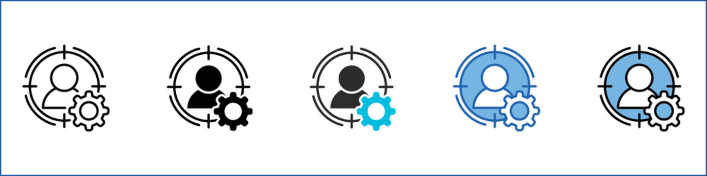 Personalization Single Icon Multistyle Illustration