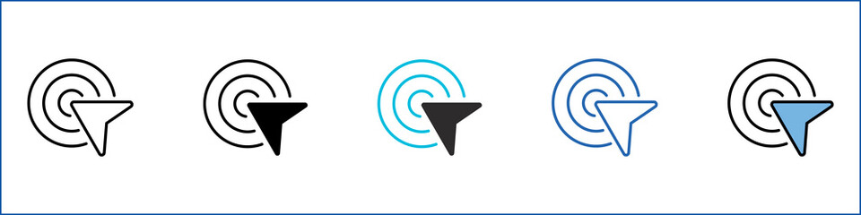 Click Single Icon Multistyle Illustration