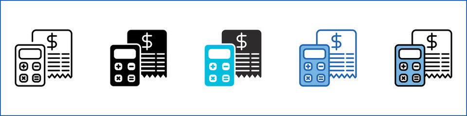 Cost Single Icon Multistyle Illustration