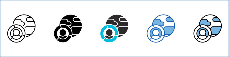 Demographics Single Icon Multistyle Illustration