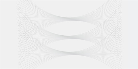 White geometric abstract background overlap layer on bright space with lines effect decoration. Modern graphic design element circles style concept for banner.