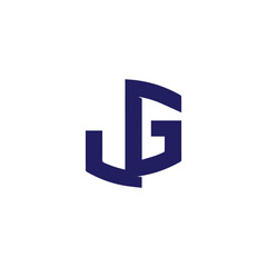 Logo Letter JG Simple Symbols